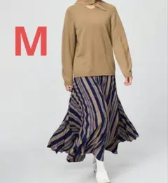 UNIQLO C ユニクロ プリーツロングスカートM ベージュ　新品タグ付き