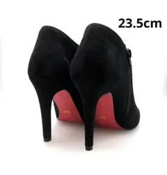 ショートブーツ RANDA 黒いスエード高ヒール