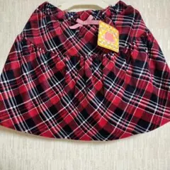 チェック柄フレアスカート インナーパンツ付き