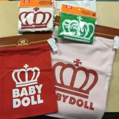 ベビードールの巾着袋とウォッシュタオルセットのサムネイル