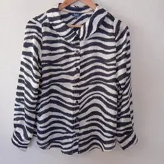 PART BY JUNKO SHIMADA ゼブラ柄 長袖シャツ サイズ11