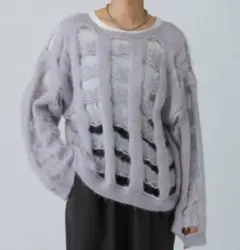 ＬＥＰＳＩＭ薄紫 カットアウトデザイン 長袖ニット