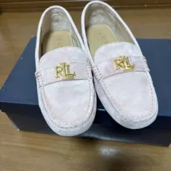 Ralph Lauren スエード ローファー ピンク　　２３センチのサムネイル