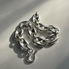 シルバー925 アンカーチェーン 豚鼻 ブレスレット メキシカンジュエリー