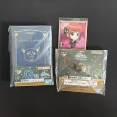 一番くじ 3年Z組 銀八先生 銀魂 F賞校章バッヂ、G賞カードケース、おまけ付き