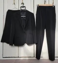 [美品] LE MUES　ブラックスーツ　スカートパンツ3点セット ストレッチ