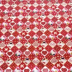 平成レトロ ハローキティ 赤 はぎれ 生地