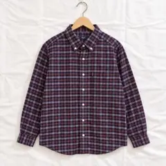 Kent チェックシャツ ネイビー レッド 長袖 レトロ L トラッド アメカジ