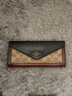 COACH ブラウン ブラック 長財布