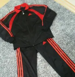 adidas アディダス ジャージ上下 黒赤