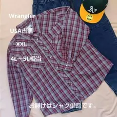 Wrangler WRANCHERウエスタンシャツ XXL レッドUSA古着