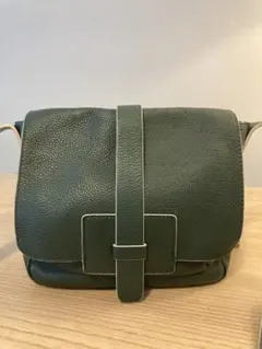 GAPグリーン (本革 )ショルダーバッグ