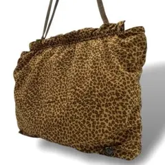 ボッテガヴェネタ トートバッグ 肩掛け可 レオパード ヒョウ柄 ブラウン