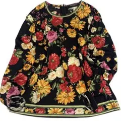 LEONARD レオナール 花柄 シルク ウール 長袖 カットソー L - メルカリ