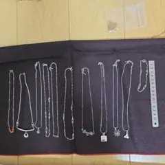 ブルー系　シルバーネックレス　まとめ売り　ブレスレットおまけ付き⑫