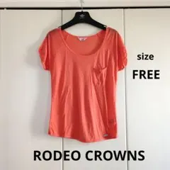 RODEO CROWNS ☆ポケット付き半袖Tシャツ☆オレンジのサムネイル
