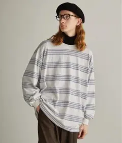 EMMA CLOTHES オーバーサイズ マルチボーダー ロングスリーブTシャツのサムネイル