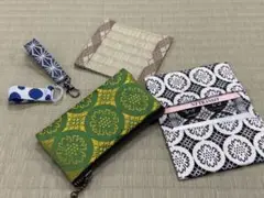 【スペシャルセット】畳縁　小物　コースター　巾着　カードケース　ポーチ　新品