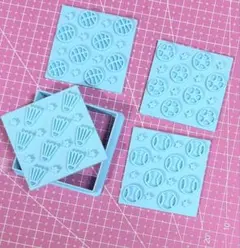 スポーツスタンプセット＋正方形クッキー型バスケ・野球・バドミントン・サッカー