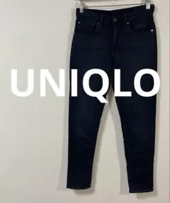 ユニクロ　UNIQLO　EZYジーンズ　スリムフィット　Sサイズ　ネイビー　美品