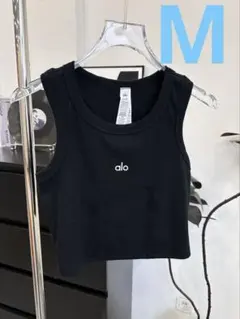 ✨ Alo Yoga クロップドタンクトップ ブラック- M