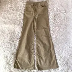 Levi's RIBCAGE BELL フレア　ベージュ　コーデュロイ