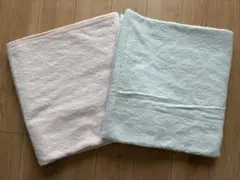 91 GIVENCHY毛布 約140×195cm ピンク＆ブルー2枚セット
