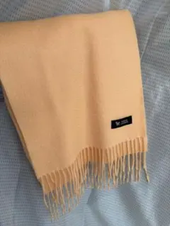 カシミヤ100% マフラー オレンジ イエロー　レディース