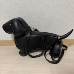 ダックスフンド型　レザー　2way ハンドバッグ　ショルダーバッグ