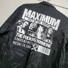 MAXIMUM THE HORMONE コーチジャケット　XLサイズ 通販入荷／ まだまだ肌寒い夜にサッと羽織れるコーチジャケットが再
