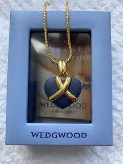 美品WEDGWOOD チェルシーコレクション　ジャスパーハート型ネックレス