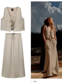 ZARA ベージュセットアップ XSサイズ　 試着のみ