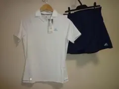 【新品M】adidas アディダスゴルフ　セットアップ シャツ&スカート