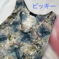 美品　ビッキー　ブラウス　シアー　タンクトップ　ノースリーブ トップス　夏　海のサムネイル