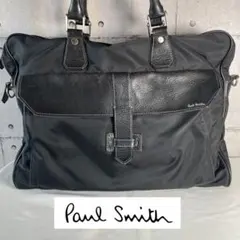 ポールスミス　2way ビジネスバッグ　大容量 ブラック　ナイロン　レザー