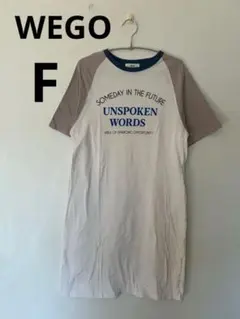 WEGO 半袖ワンピースTシャツワンピラグランTシャツ 白 青 灰色