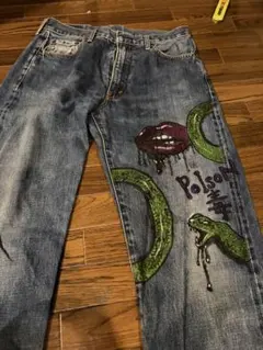 リーバイスLevi's501USA製パイクPIKE一点物リメイクデニムW36希少