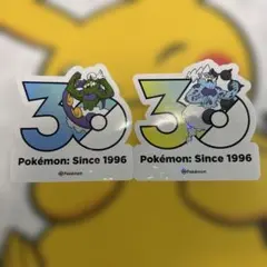 ポケモンメガフェスタ 30周年ステッカー コダック ゴルダック 韓国限定
