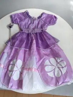 ちいさなプリンセスソフィア☆紫色 花柄 コスチューム