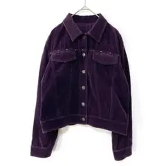 1771 スクープ スタッズジャケット 紫 スエード生地 ロック 《3》