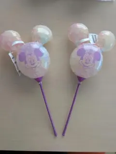 ディズニー　40周年　手持ちバルーン　ミッキー　ミニー　2個