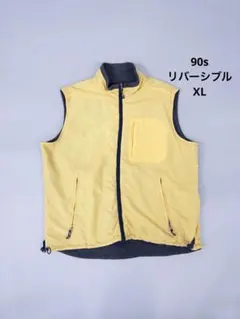 90s リバーシブルナイロンベスト フリース ヴィンテージ古着