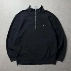 NAUTICA ハーフジップ　ワンポイント刺繍　アメカジ　ストリート　2XL