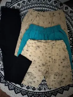 130cm 半ズボン 3点＋ 長パンツ1点★中古