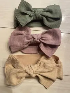 ベビーリボンヘアバンド3個セット　SHEIN