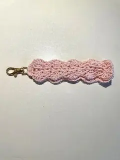 スマホショルダー ピンク かぎ針編み コットン 大人可愛い