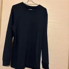 超極暖　ネイビー 長袖カットソー