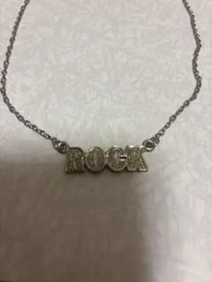 ROCK ロゴ ネックレス シルバーカラー⑤