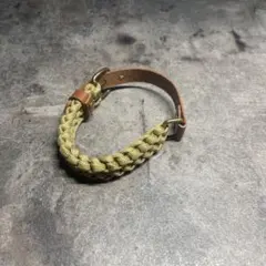 パラコード ハンドメイド 60m クリーム ピンク 首輪 ストラップ