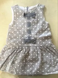 BeBe ドット柄 ノースリーブワンピース 100